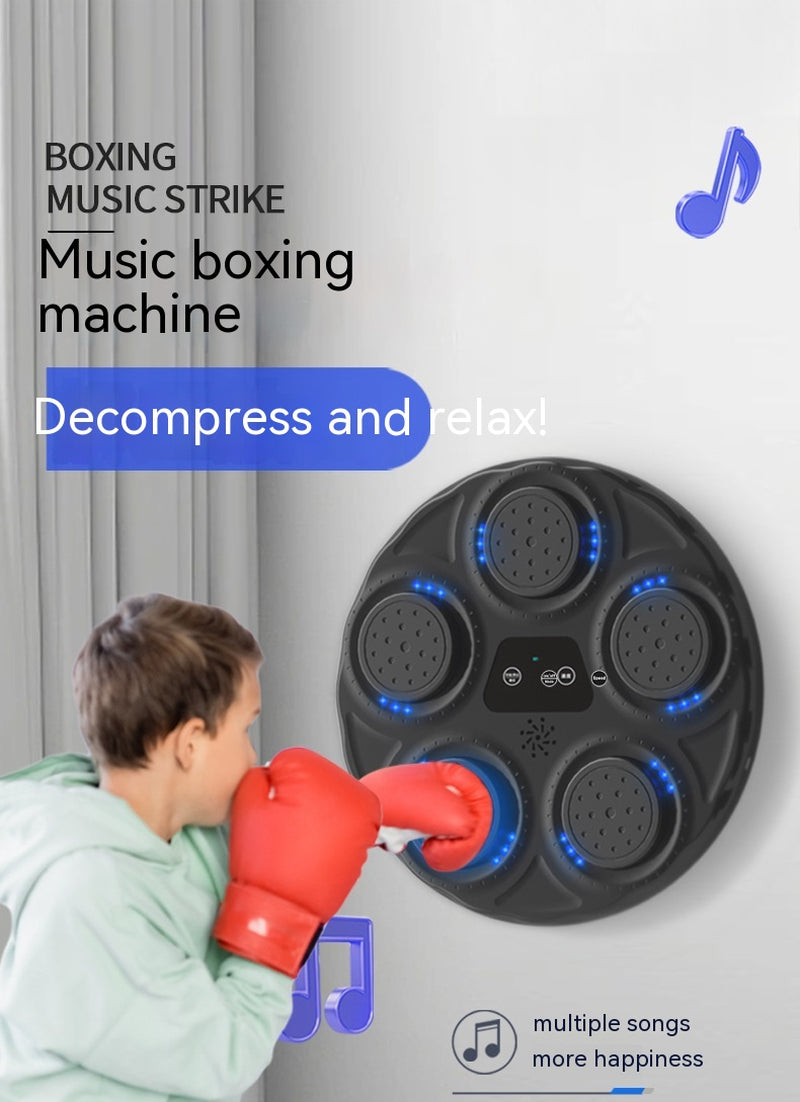 Children'S Music Boxing Machine Blue Light Hitting Reaction Boxing Target Intelligent Electronic Wall Target