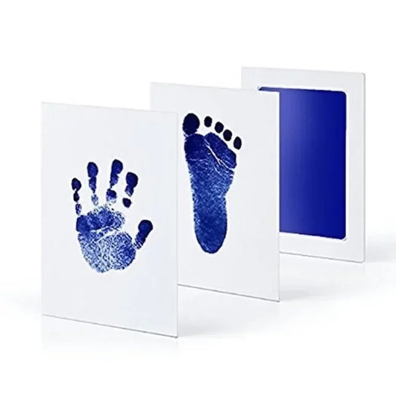 Newborn Baby DIY Hand and Footprint Kit Ink Pads Photo Frame Handprint Toddlers Souvenir Accessories Safe Clean Baby Shower Gift